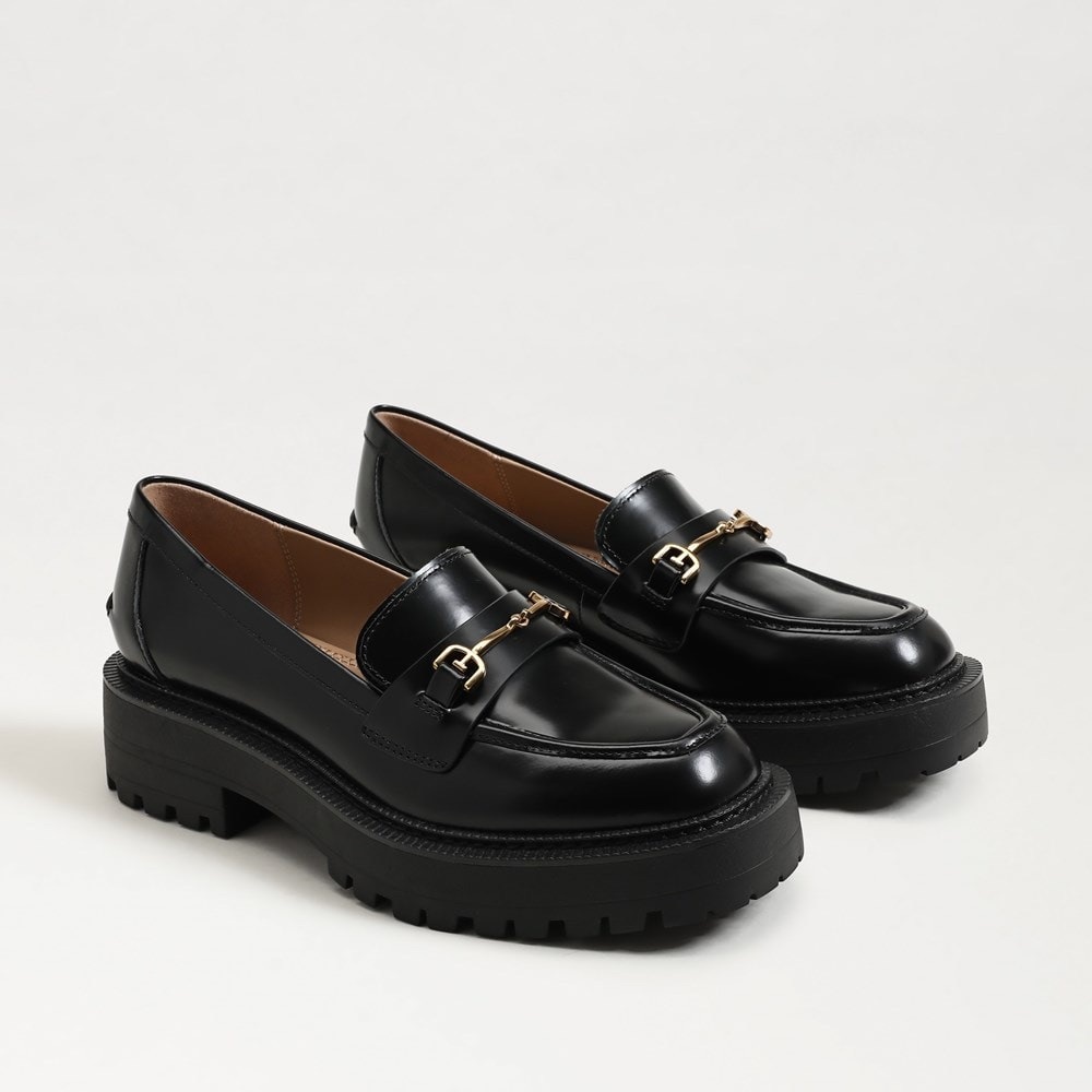 Sam Edelman Black Chunky Loafers